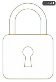 KI-Bild: Schloss-Symbol für Datenschutz