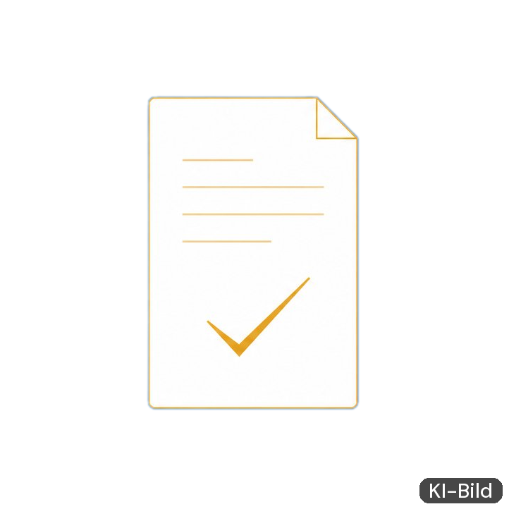 KI-Bild: Dokument-Symbol für Nutzungsbedingungen