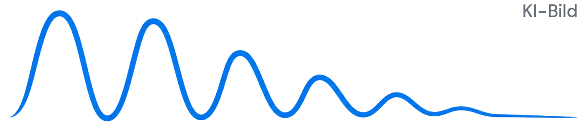 KI-Bild: Das Gewicht geht immer wieder rauf und runter – am Ende geht die Kraft aus